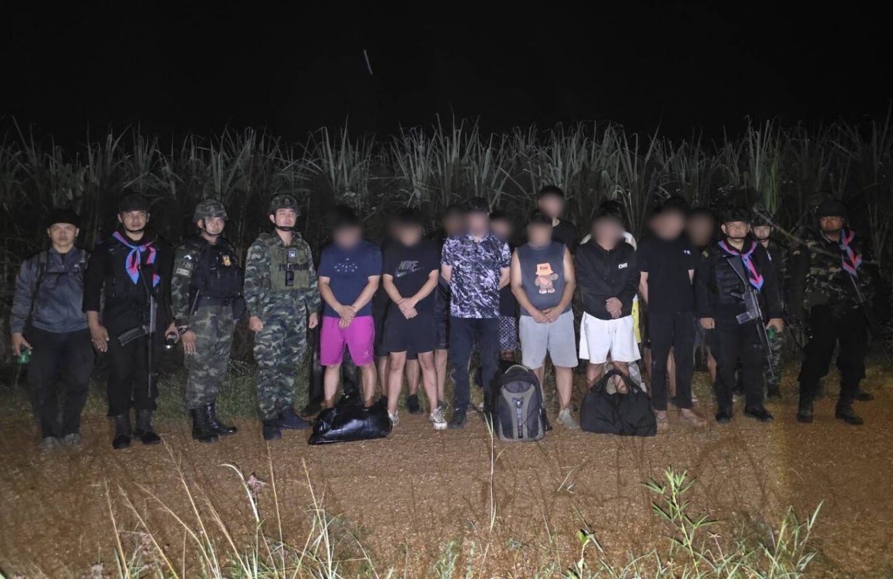 泰军布拉帕部队连日查缉 逮捕14名偷渡中国人试图穿越边境前往柬埔寨
