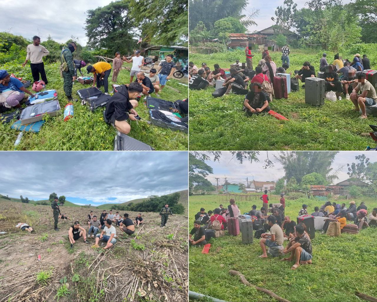 亚太偷渡泰国的36名来自不同的国家的人被捕。